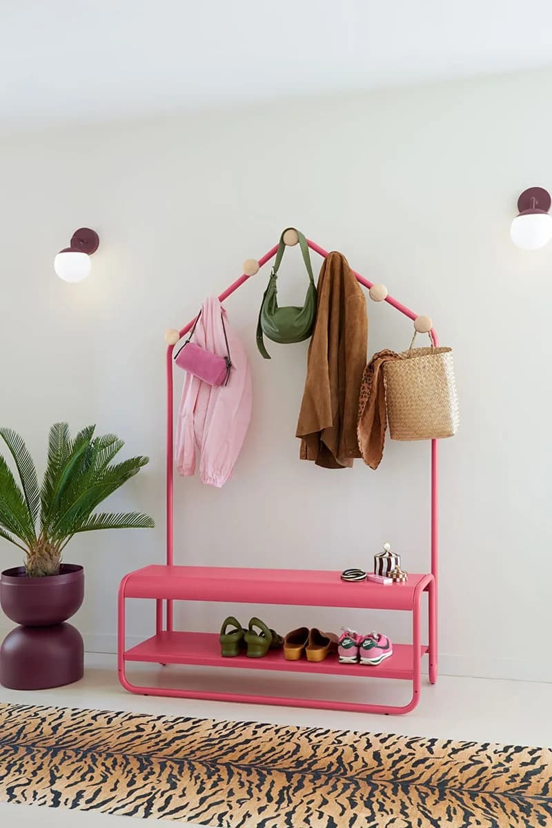 Fermob Funambule cloakroom bench in Rosalie